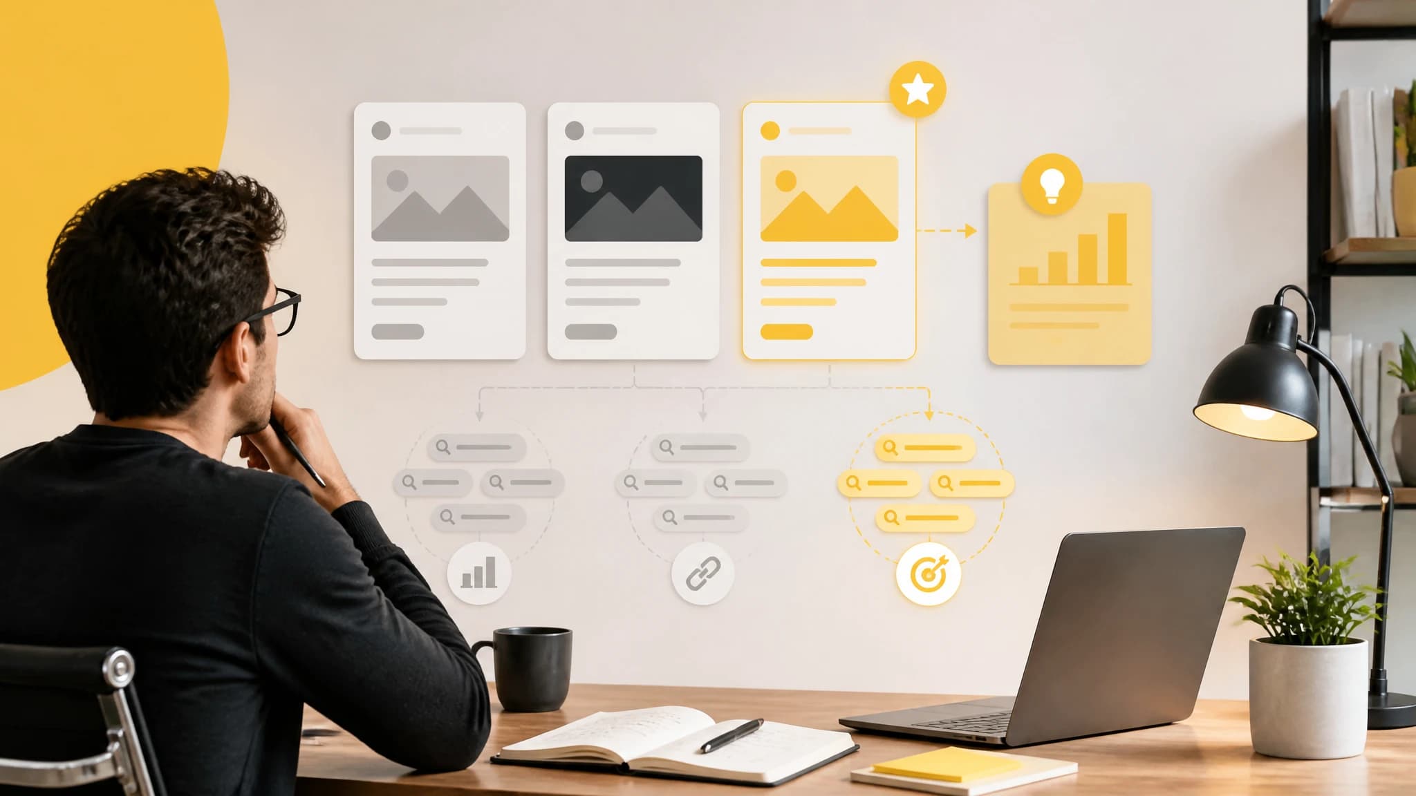 Founder reviewing competitor keywords and pages to identify a content opportunity