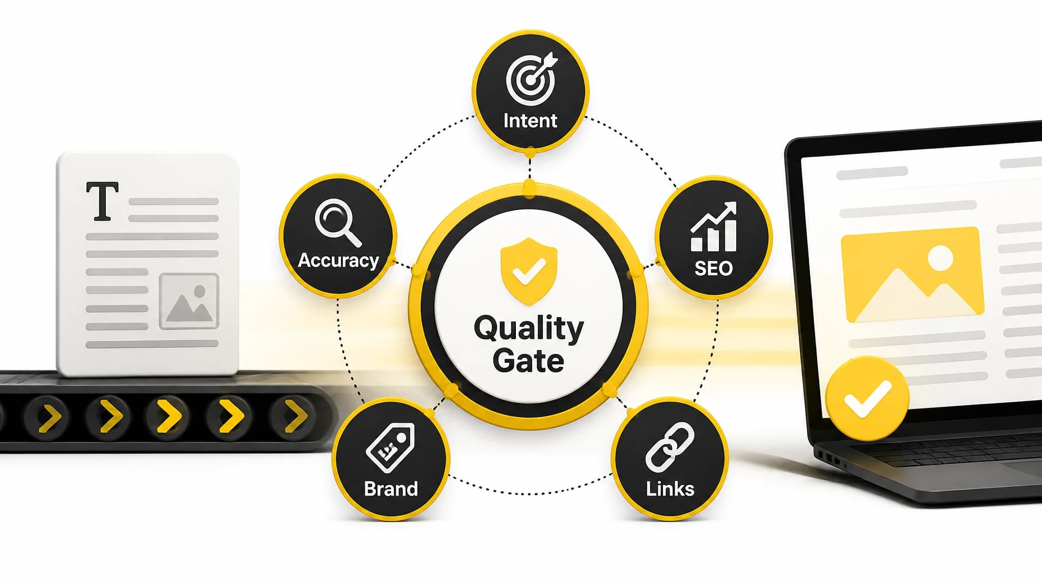 Quality checklist for reviewing automated blog content
