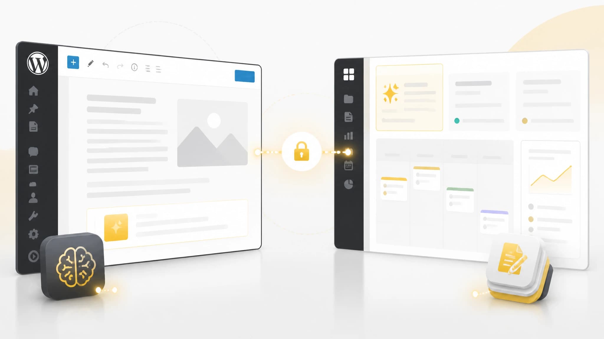 Comparison of an in-WordPress AI plugin and an external content platform